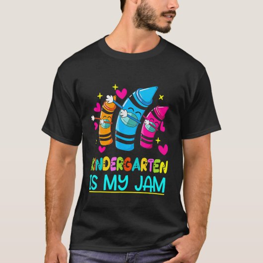 T-shirt 100 Days Smarter Kindergarten Is My Jam Teacher (Devant)