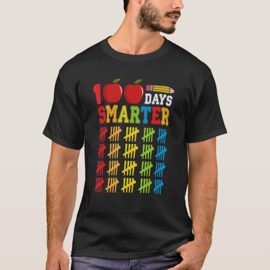 T-shirt 100 Days Smarter of School Back to School Tally Ma (Devant)