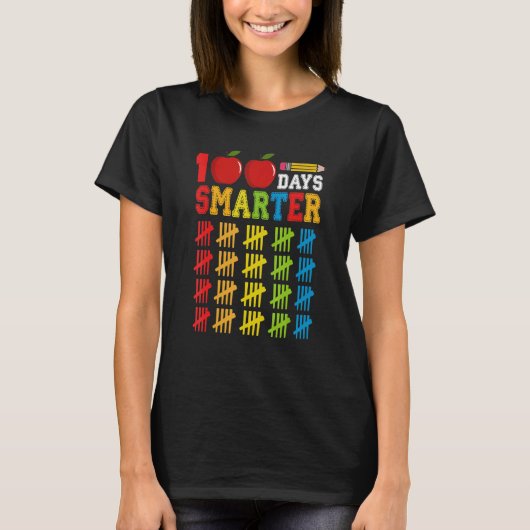 T-shirt 100 Days Smarter of School Back to School Tally Ma (Devant)