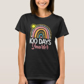 T-shirt 100 Days Smarter Rainbow Leopard Happy 100th Day O (Devant)