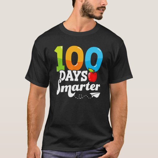 T-shirt 100 Days Smarter Teacher 100th Day Of School Kinde (Devant)