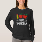 T-shirt 100 days Smarter Teacher leopard Happy 100th day O (Devant)
