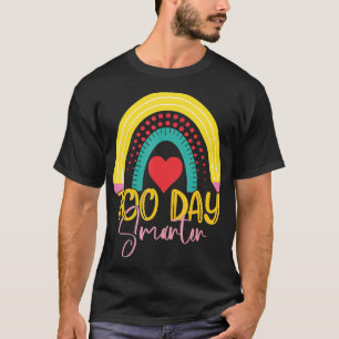 T-shirt 100 Days Smarter Teacher Rainbow 2022, 100th Day O