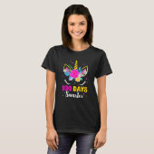 T-shirt 100 Days Smarter Unicorn Girls 100th Day Of School (Devant entier)
