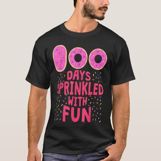 T-shirt 100 Days Sprinkled With Fun 100th Day Cute Donut G (Devant)