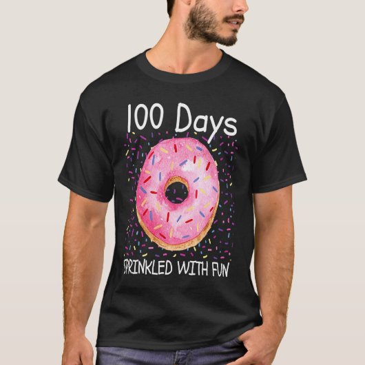 T-shirt 100 Days Sprinkled With Fun 100th Day of School 10 (Devant)