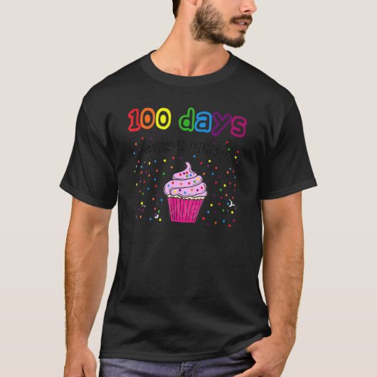 T-shirt 100 Days Sprinkled With Fun Cupcake 100 Days Of Sc (Devant)
