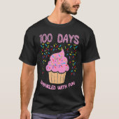 T-shirt 100 Days Sprinkled With Fun Cupcake 100th Day Of S (Devant)
