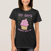 T-shirt 100 Days Sprinkled With Fun Cupcake 100th Day Of S (Devant)