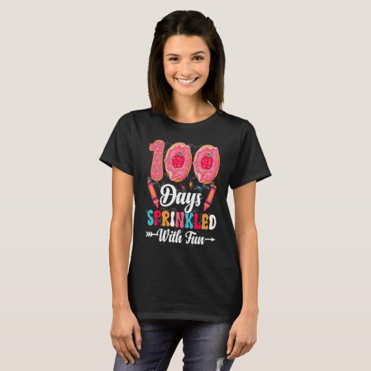 T-shirt 100 Days Sprinkled With Fun Cut Donuts 100 Days o (Devant entier)