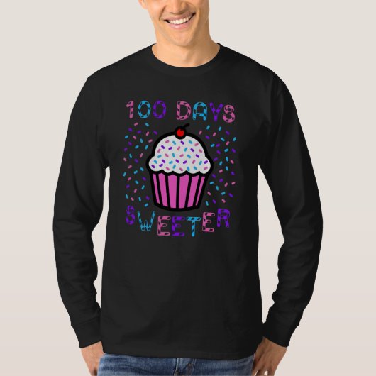 T-shirt 100 Days Sweeter 100 Sprinkles 100th Day of School (Devant)