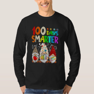 T-shirt 100 Days Y'all Gnomes Happy 100th Day Of School Sm