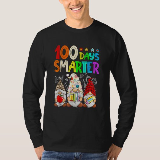 T-shirt 100 Days Y'all Gnomes Happy 100th Day Of School Sm (Devant)