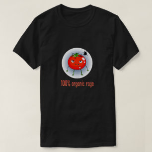 T-shirt 100% de Rage Biologique - Tomate Furieuse Drôle