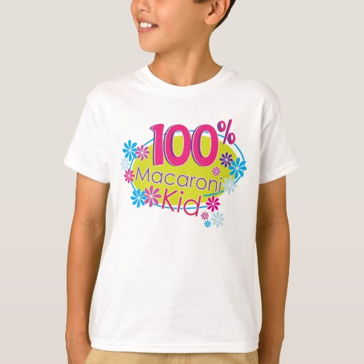 T-shirt 100% d'enfant de macaronis pour des (Devant)