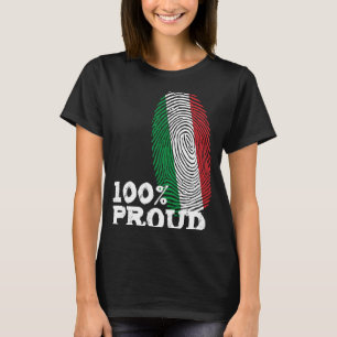 T-shirt 100 Drapeau d'empreintes digitales de Proud Italie