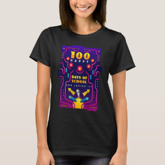 T-shirt 100 Happy Days of School & Loving It Pinball
