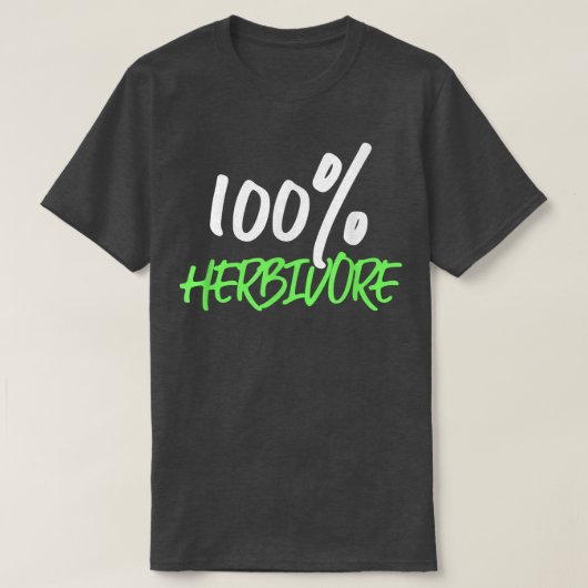T-shirt 100 Herbivore Végétariens Régime Plante (Design devant)