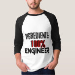 T-shirt 100 % ingénieur<br><div class="desc">Ingénieurs,  amusez-vous avec nos t-shirts 100% ENGINEER et nos cadeaux avec du texte noir et rouge audacieux. Idée cadeau parfaite pour cet ingénieur difficile à trouver sur votre liste !</div>