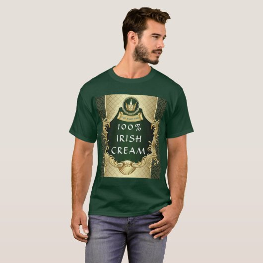 T-shirt 100% Irish Cream St. Patrick's Day Risque (Devant entier)