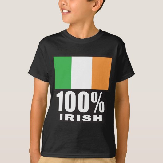 T-shirt 100% Irish/St. Patrick's Day (Devant)