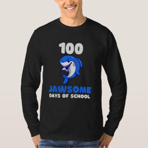 T-shirt 100 Jawsome Days Of School Project Shark Enseignan