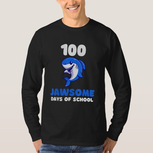 T-shirt 100 Jawsome Days Of School Project Shark Enseignan (Devant)