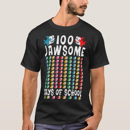 T-shirt 100 Jawsome Days of School Shark 100th Day of Scho (Devant)