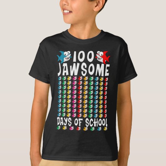 T-shirt 100 Jawsome Days of School Shark 100th Day of Scho (Devant)