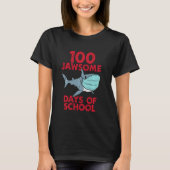 T-shirt 100 Jawsome Days School Shark Mask 100th Day Quara (Devant)