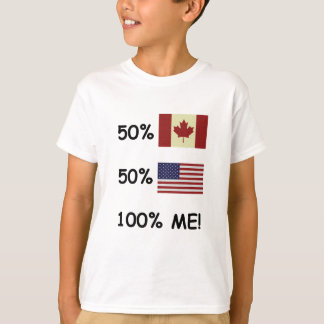 T-shirt 100% JE Canadien/Américain