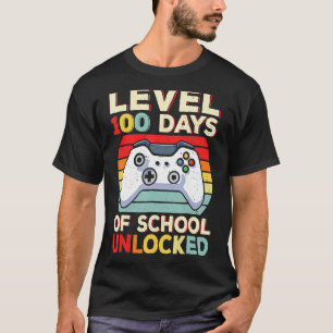 T-shirt 100 Jour De L'École Jeux Vidéo Amusants Jeux Garço