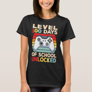 T-shirt 100 Jour De L'École Jeux Vidéo Amusants Jeux Garço