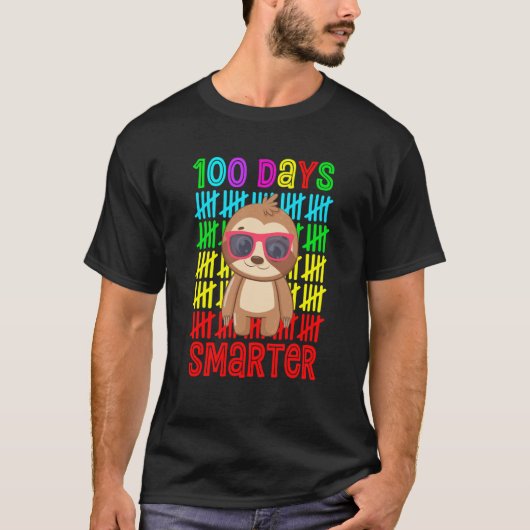 T-shirt 100 Jour De Tee - shirts D'École Professeur Sloth (Devant)