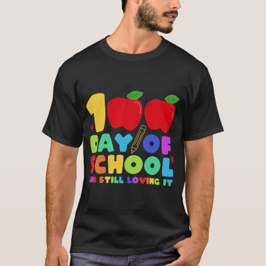 T-shirt 100 Jour D'École Et Toujours Aimer Il Enseignant G (Devant)