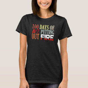 T-shirt 100 jours à éteindre les incendies Professeur 100
