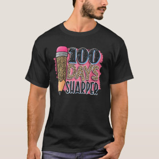 T-shirt 100 Jours Crayons Plus Pointus Enseignant Joyeux 1