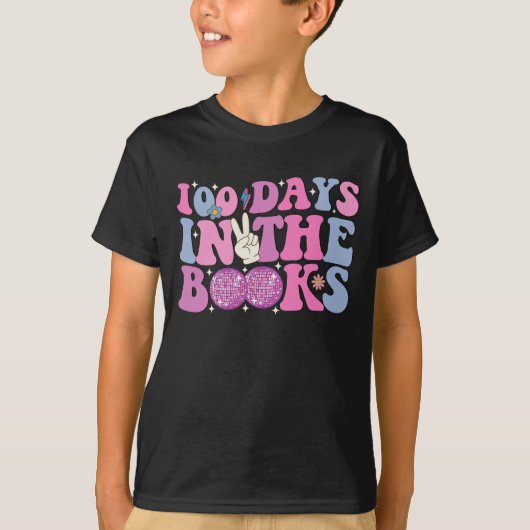 T-shirt 100 Jours Dans Les Livres Disco Ball Super Retro (Devant)