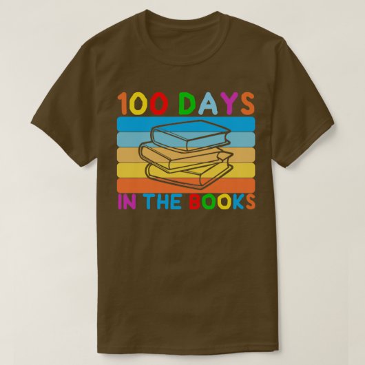 T-shirt 100 Jours Dans Les Livres Lecture Étudiant et ense (Design devant)