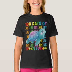 T-shirt 100 Jours d'apprentissage magique École de tortue
