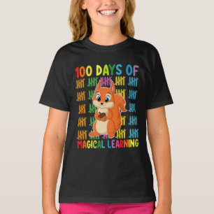 T-shirt 100 Jours d'apprentissage magique Squirrel School