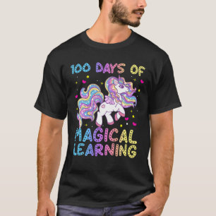 T-shirt 100 Jours D'Apprentissage Magique Unicorn 100E Jou
