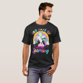 T-shirt 100 Jours D'Apprentissage Magique Unicorne Arc En  (Devant entier)