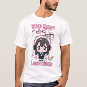 T-shirt 100 jours d'apprentissage : un voyage de croissanc