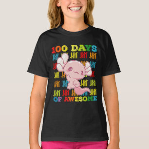 T-shirt 100 jours d'axolotl génial 100e jour d'école