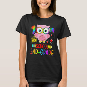 T-shirt 100 jours de 2e année Chouette mignonne 100e jour