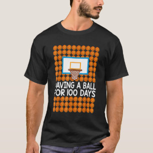 T-shirt 100 Jours De Basket-Ball 100E Jour Boules Cadeau