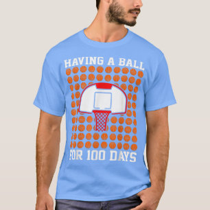 T-shirt 100 jours de basket-ball scolaire 100e jour Boules