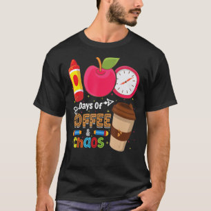 T-shirt 100 Jours De Café & Chaos - 100ème Jour École Teac