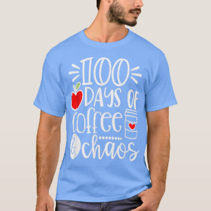 T-shirt 100 Jours De Café Chaos Professeur Heureux 100 Jou
